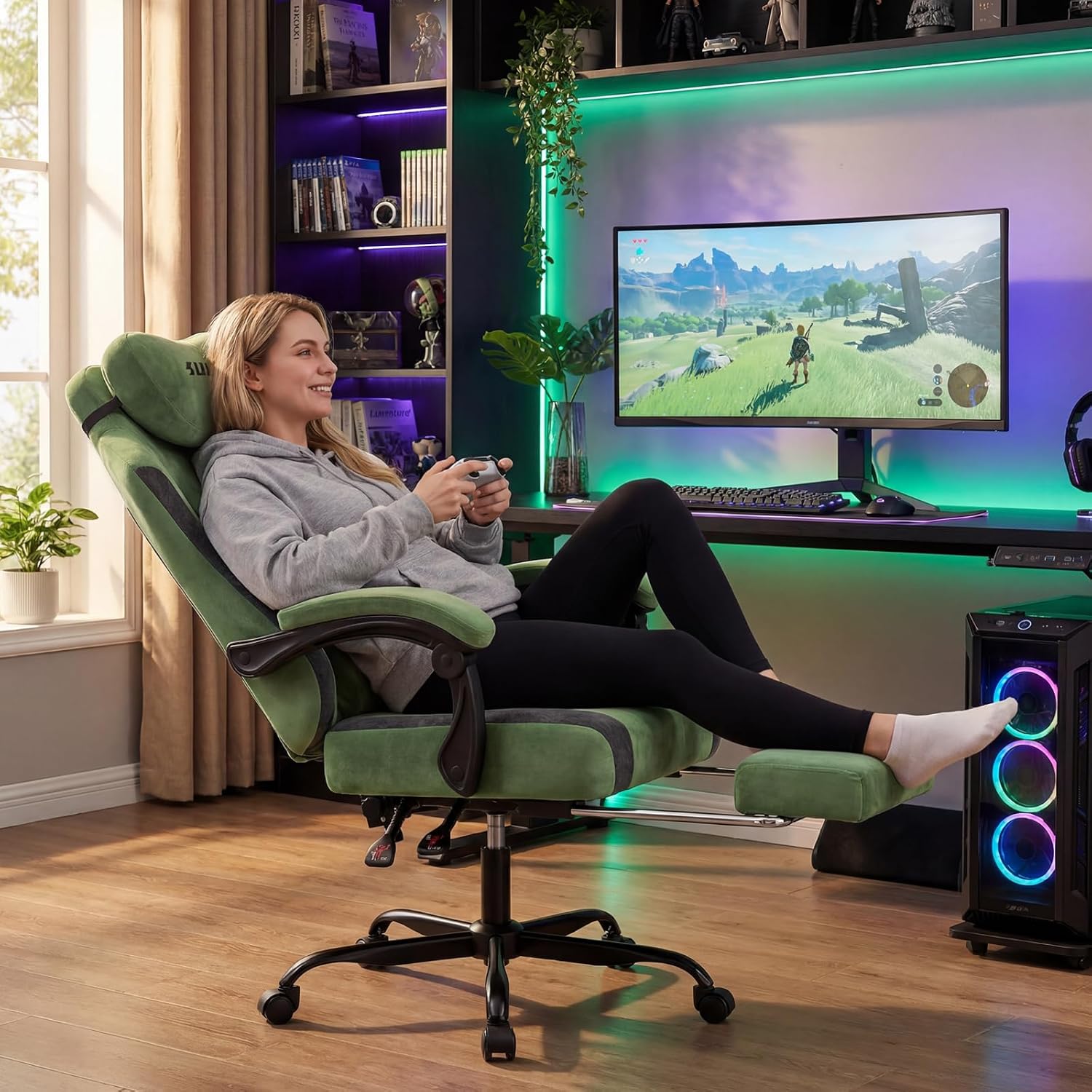 Cadeira de jogos com revestime - Video Gaming & Esports Usd Acc avaliação e preço