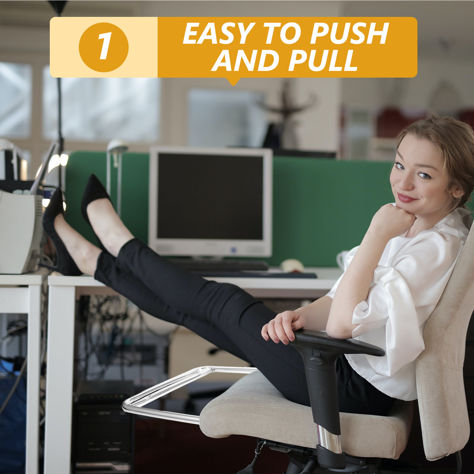 Apoio de pés em aço inoxidável - Footrest Under Desk avaliação e preço